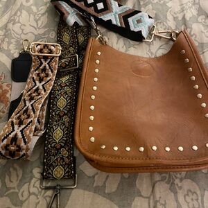 EUC Ahdorned Crossbody Bag with Studded Detail & 3 Straps